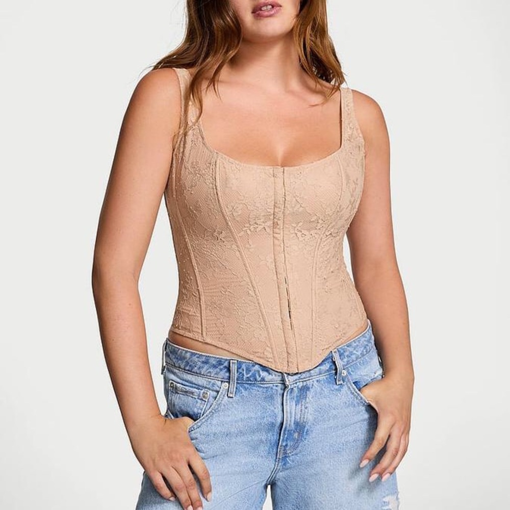 VICTORIA SECRET (XL) Classic Lace Corset Top / Blouse
